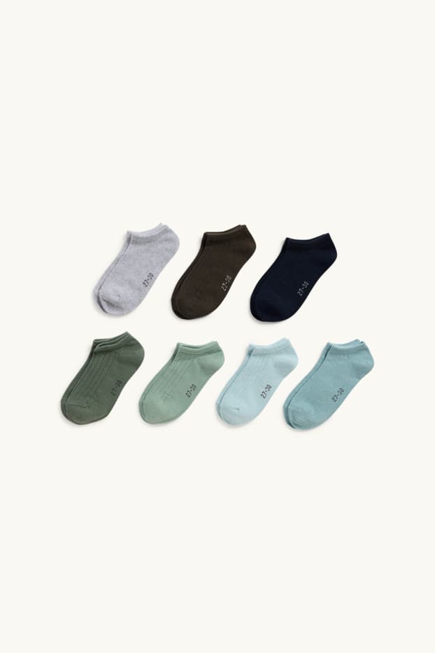 Enfants garçons - Lot de 7 paires - socquettes de sport - gris