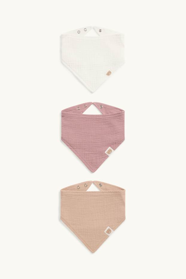 Unisex - Multipack 3 buc. - ursuleț de pluș - eșarfă triunghiulară bebeluși - alb