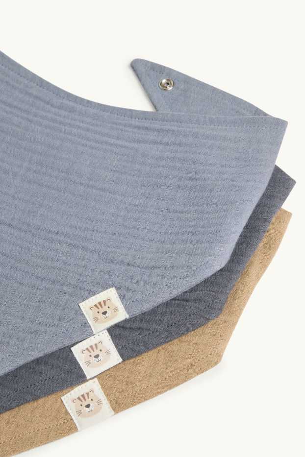 Unisex - Multipack 3 buc. - tigru - eșarfă triunghiulară bebeluși - maro deschis