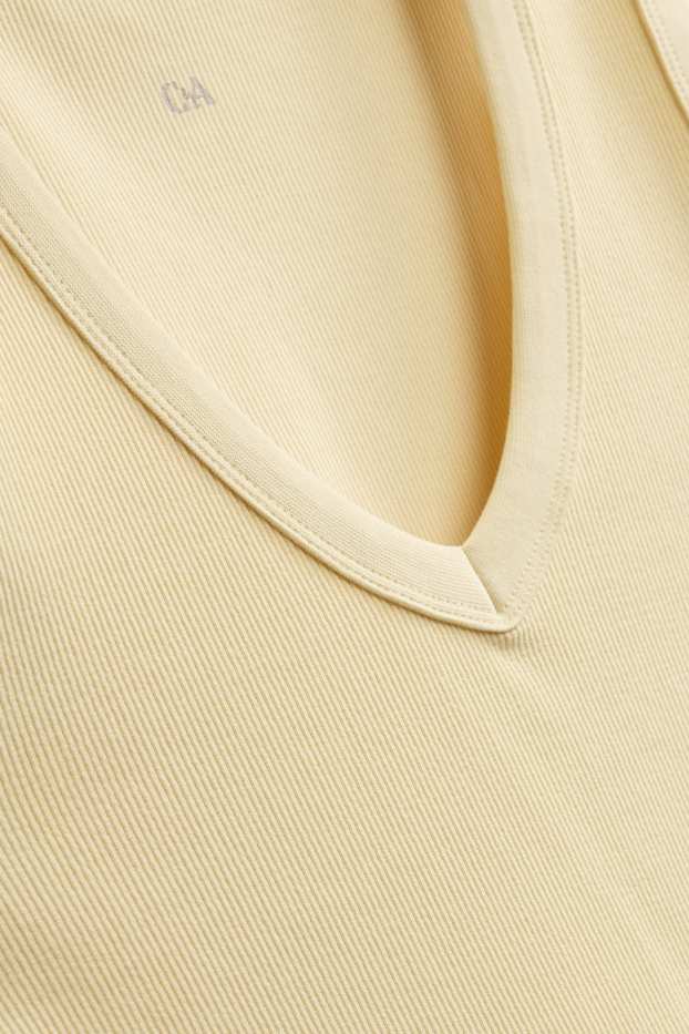 Women - Top - ribbed - yellow
