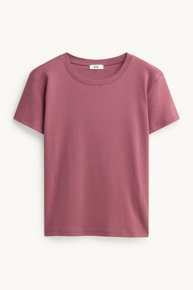Dames - T-shirt - relaxed fit - paars