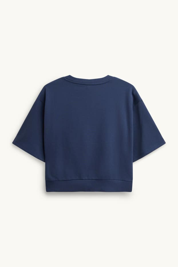 Femei - Bluză de molton - albastru închis