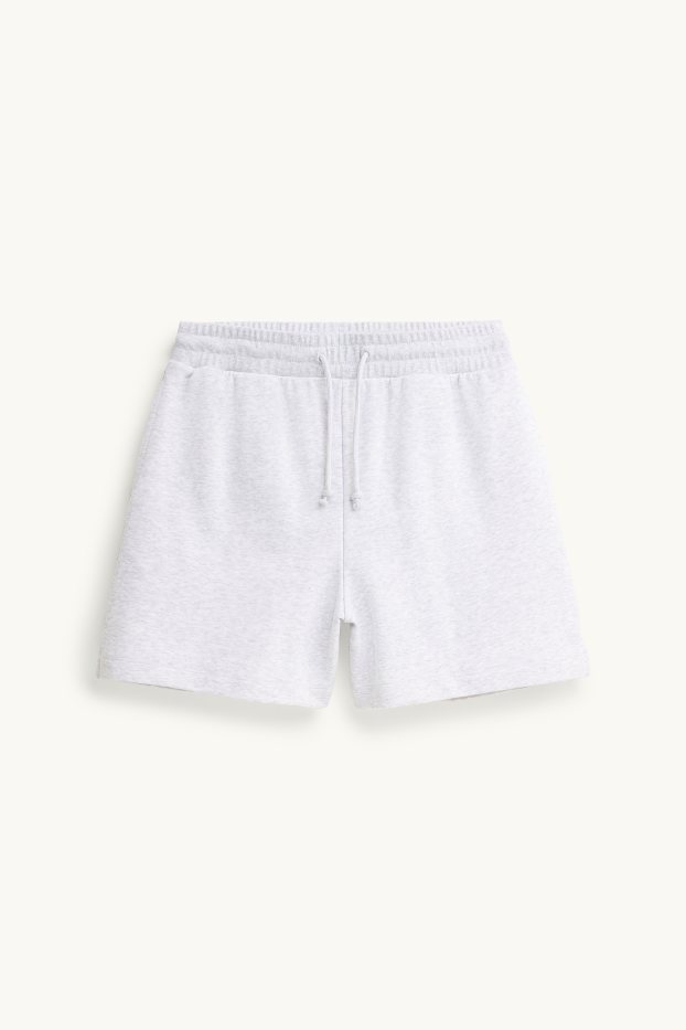 Dames - Sweatshort - lichtgrijs