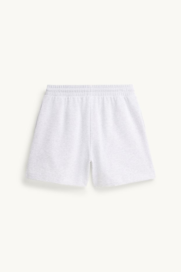 Dames - Sweatshort - lichtgrijs