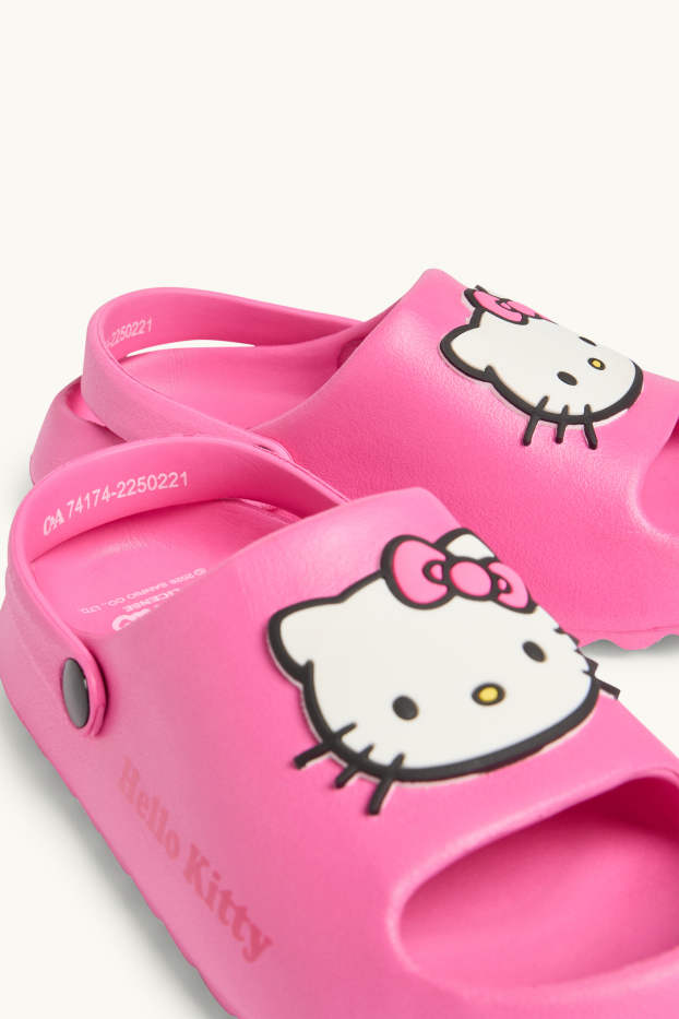 Děti - dívky - Hello Kitty - pantofle - růžová