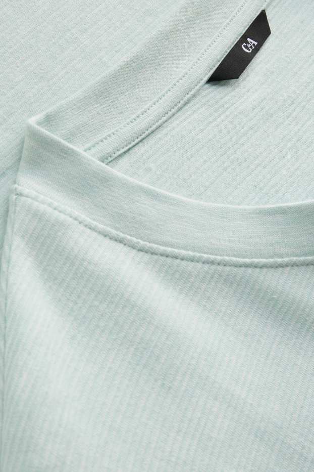 Home - Samarreta de mànigues curtes - regular fit - de ratlles - verd menta