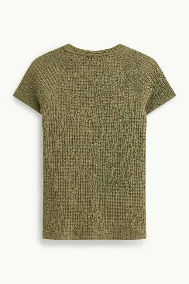 Damen - T-Shirt - Regular Fit - khaki