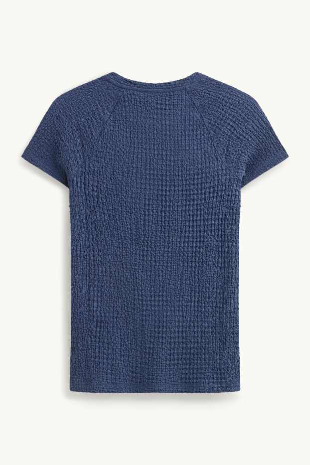 Damen - T-Shirt - Regular Fit - dunkelblau