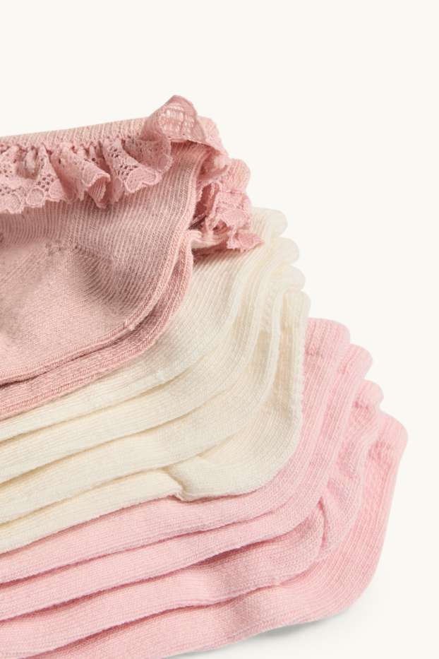 Nadó nena - Paquet de 5 - cors - mitjons amb dibuix per a nadó - rosa