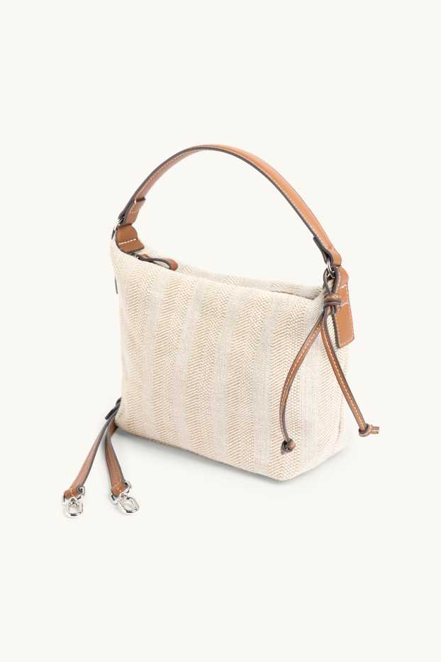 Femmes - Sac à bandoulière - à rayures - beige