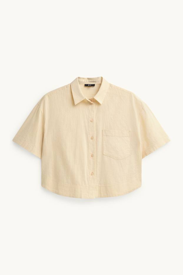 Women - Shirt blouse - yellow