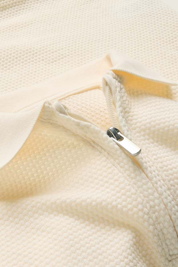 Enfants garçons - Polo - finition texturée - crème