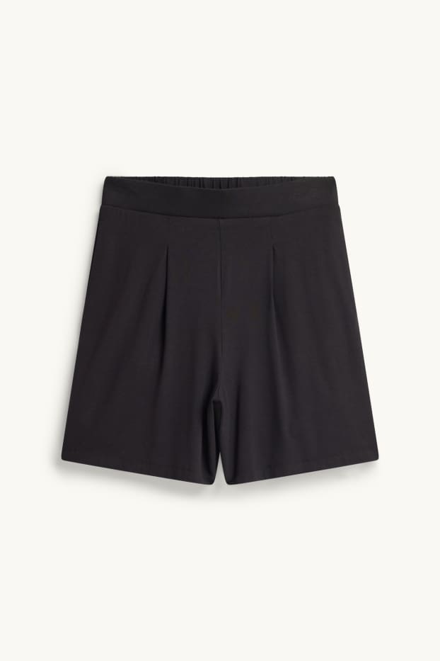 Femmes - Short en molleton - noir