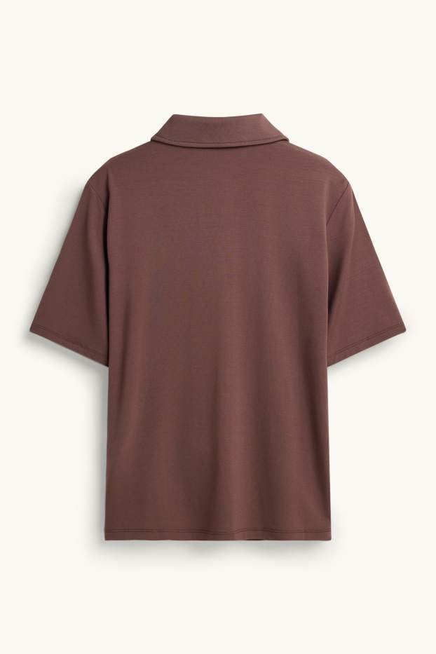 Kobiety - Bluzka koszulowa - brązowy