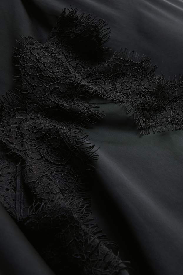 Donna - Gonna di raso - nero