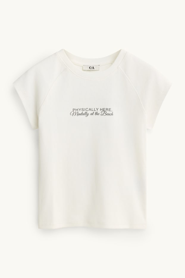 Dames - T-shirt - regular fit - wit