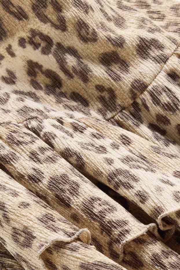 Dámské - Sukně - s leopardím vzorem - béžová