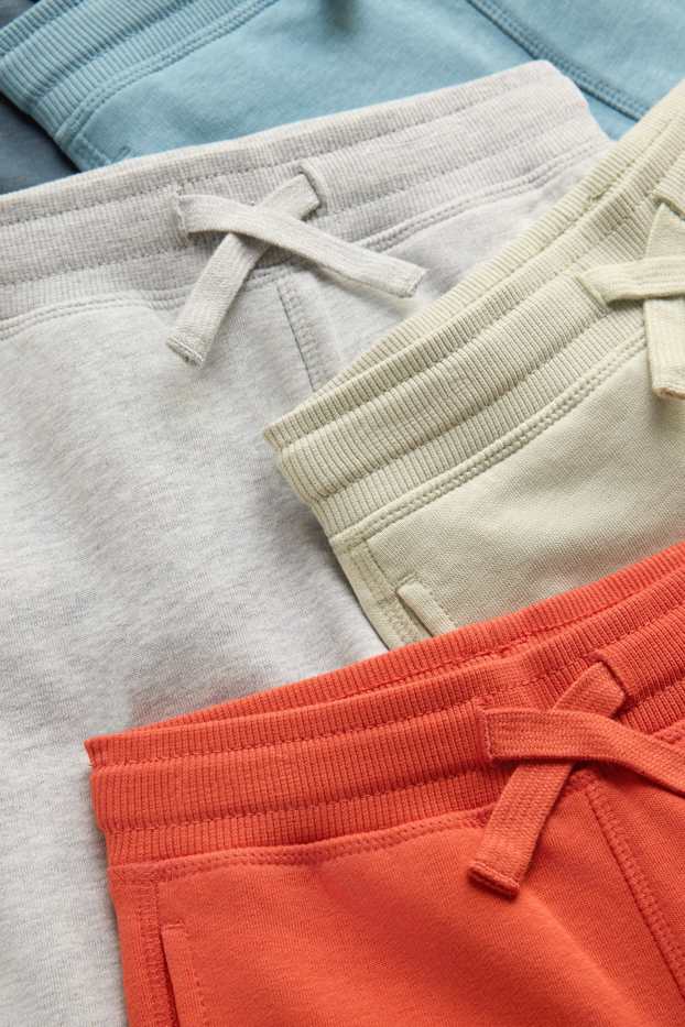 Enfants garçons - Lot de 5 - shorts en molleton - orange / bleu