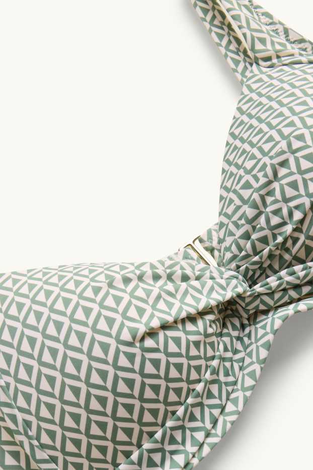 Dames - Bikinitop - bandeau - voorgevormd - LYCRA® XTRA LIFE™ - wit / groen