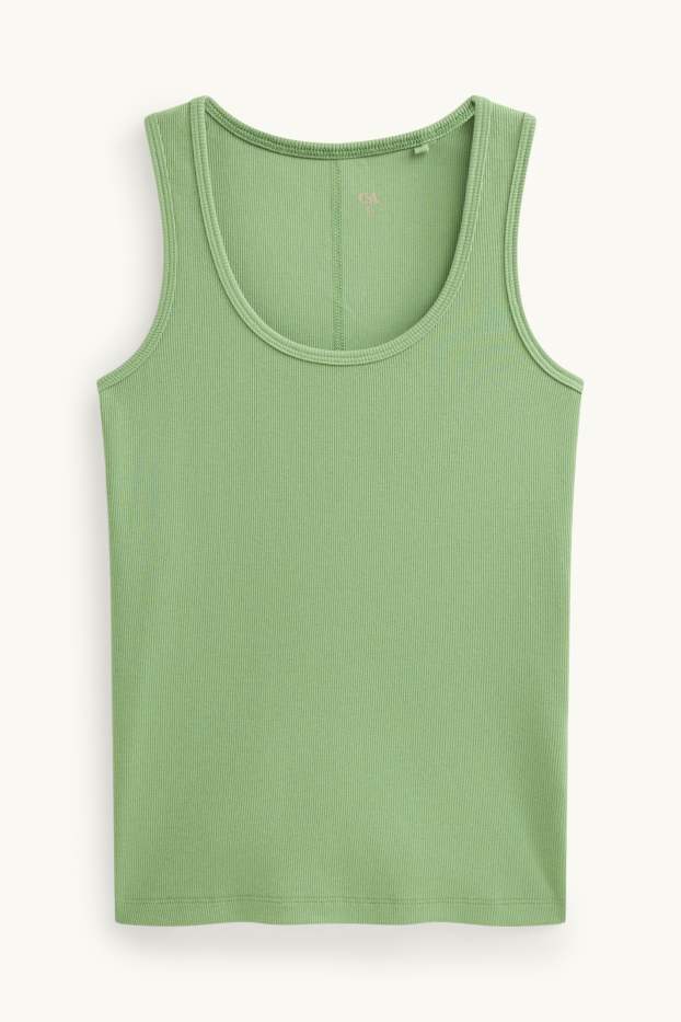 Donna - Top - a coste - verde