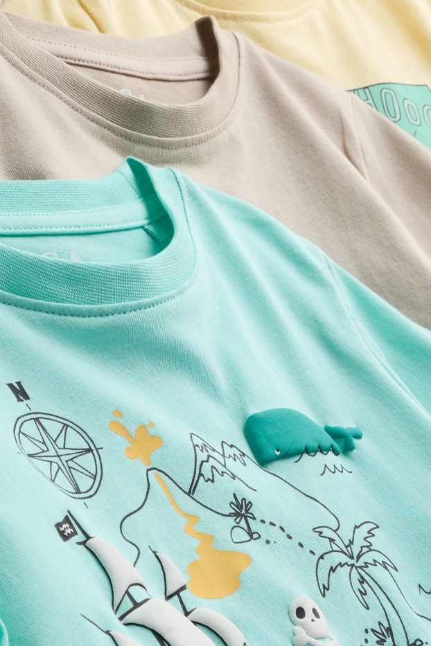 Children Boys - Multipack of 3 - ship - short sleeve T-shirt - beige