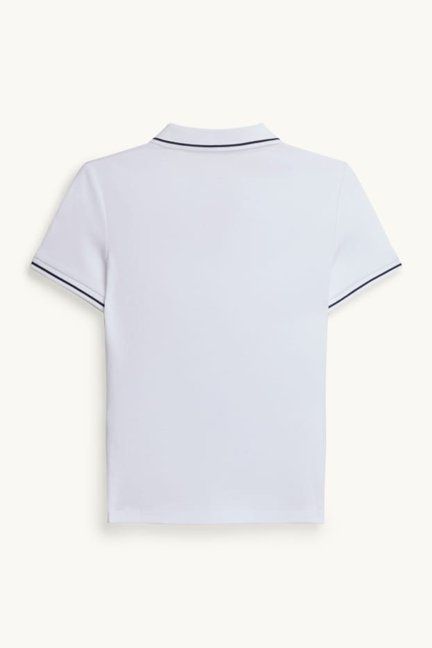 Damen - Poloshirt - Regular Fit - weiß