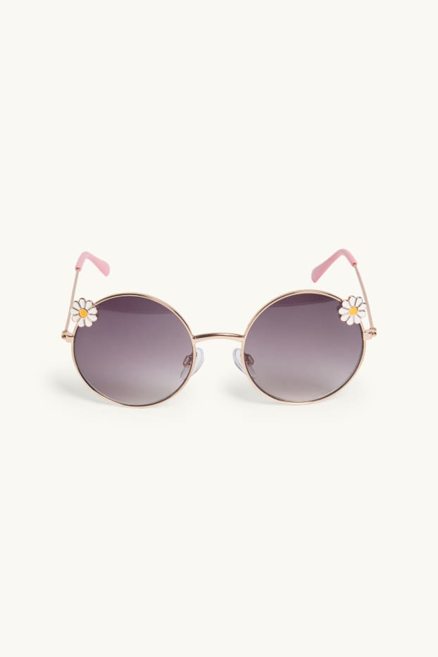 Kinder Mädchen - Gänseblümchen - Sonnenbrille - lila