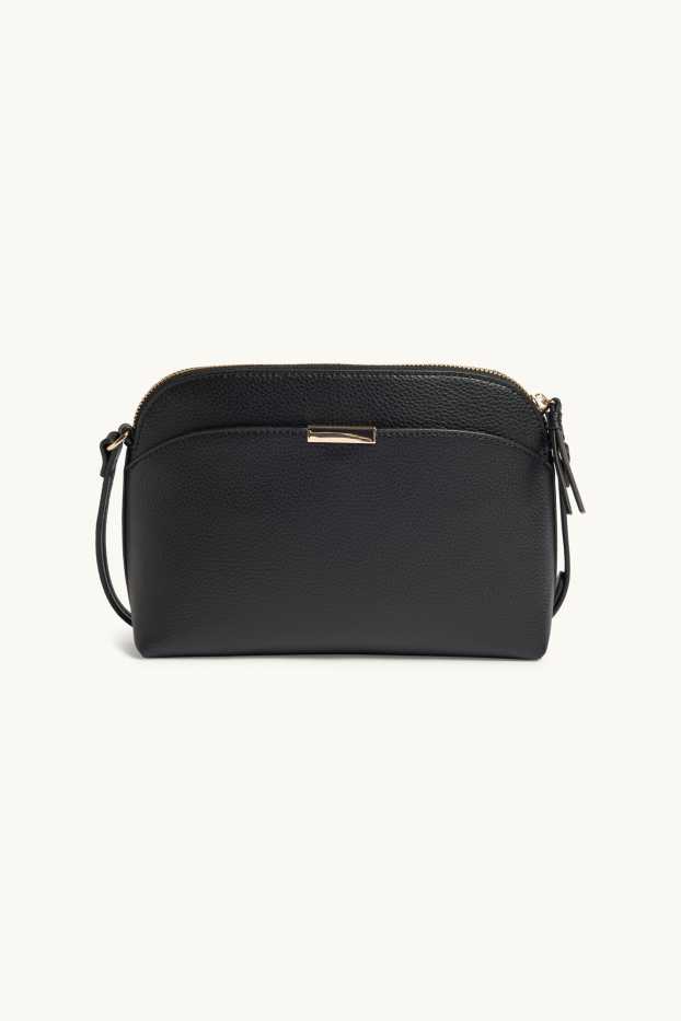 Damen - Umhängetasche - Lederimitat - schwarz