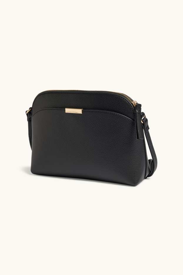 Damen - Umhängetasche - Lederimitat - schwarz