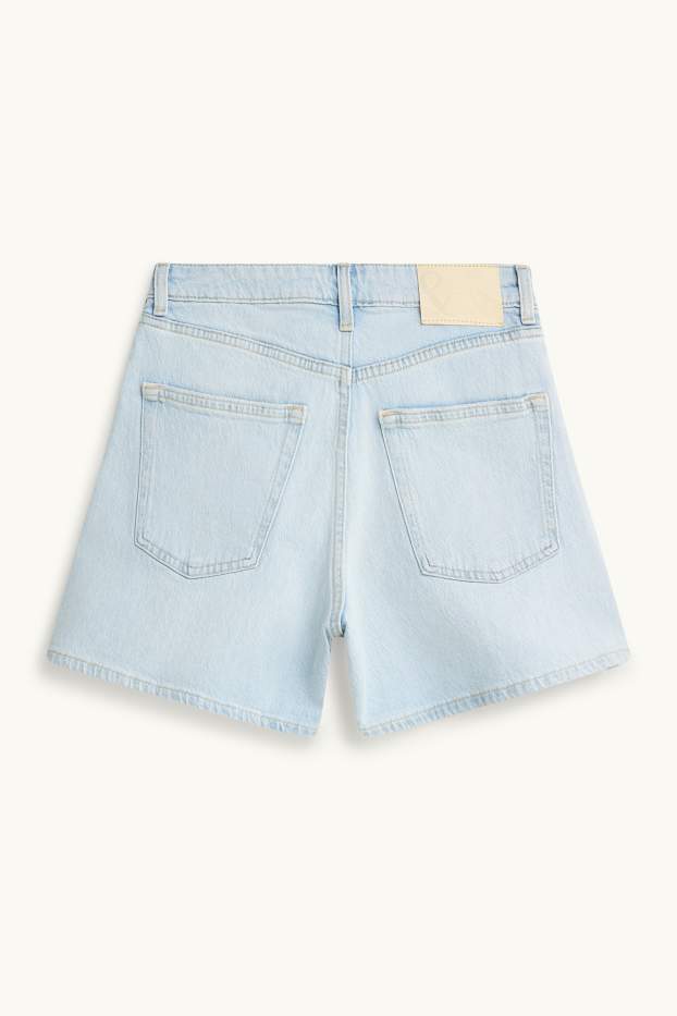 Femmes - Mom short - high waist - LYCRA® - jean bleu clair