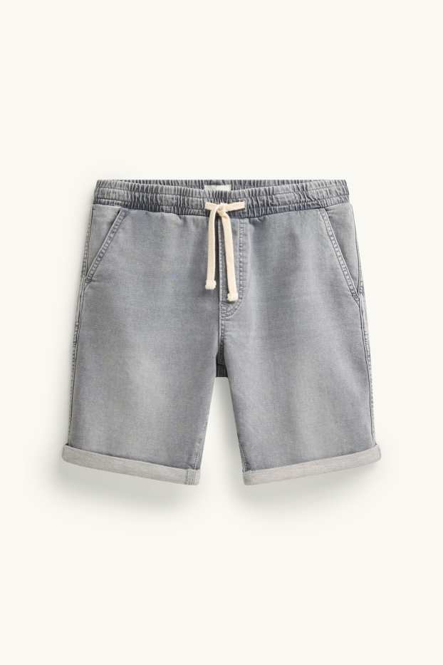 Bărbați - Pantaloni scurți de blugi - denim-gri