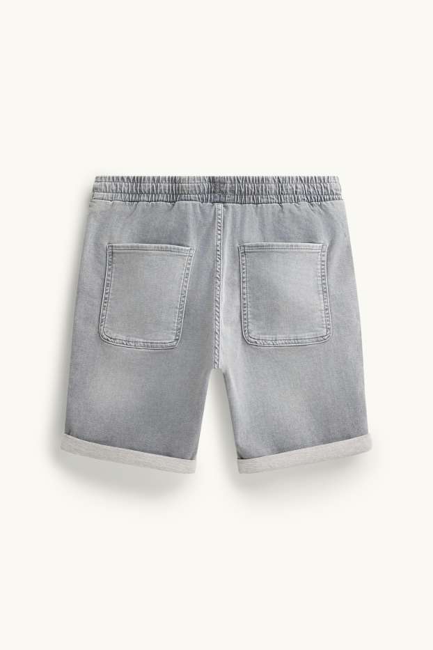 Bărbați - Pantaloni scurți de blugi - denim-gri