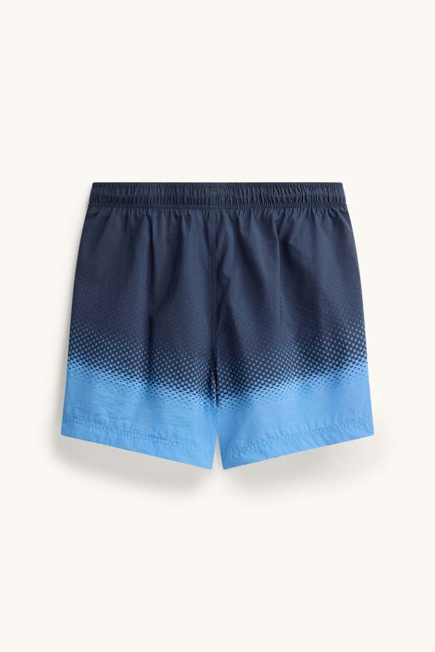 Hommes - Short de bain - à motif - bleu foncé
