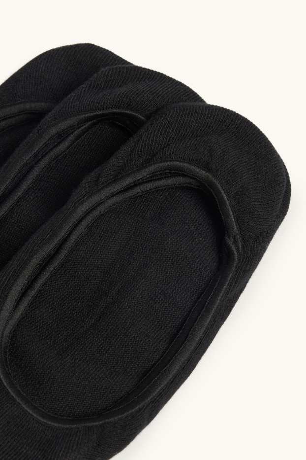 Damen - Multipack 3er - Füßlinge - schwarz