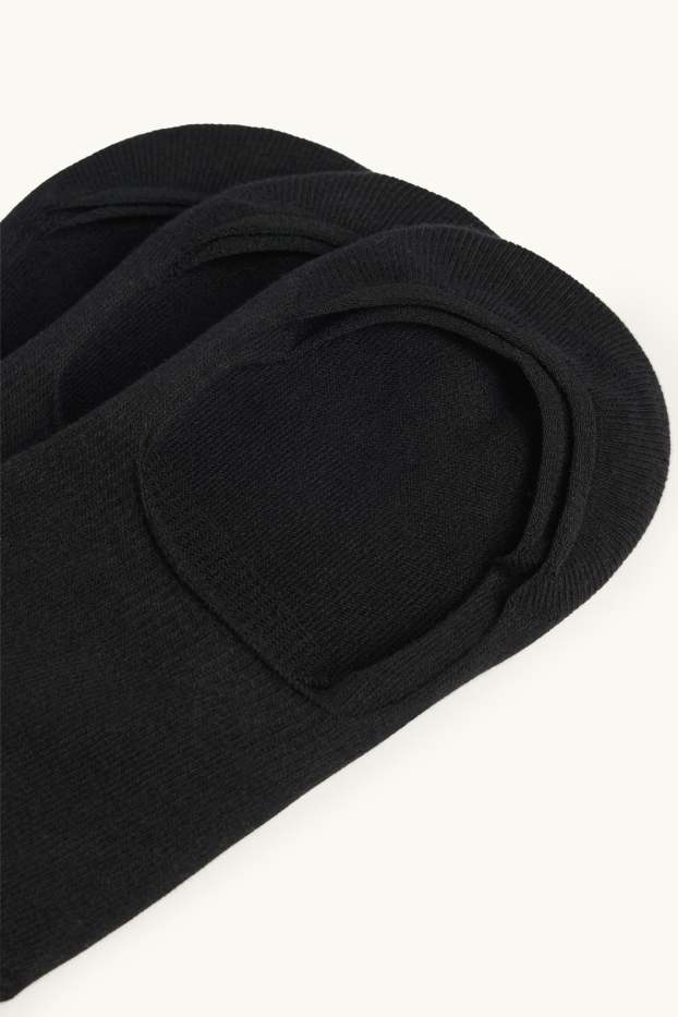 Damen - Multipack 3er - Füßlinge - schwarz