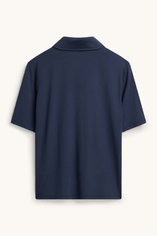 Dámské - Košilová halenka - tmavomodrá