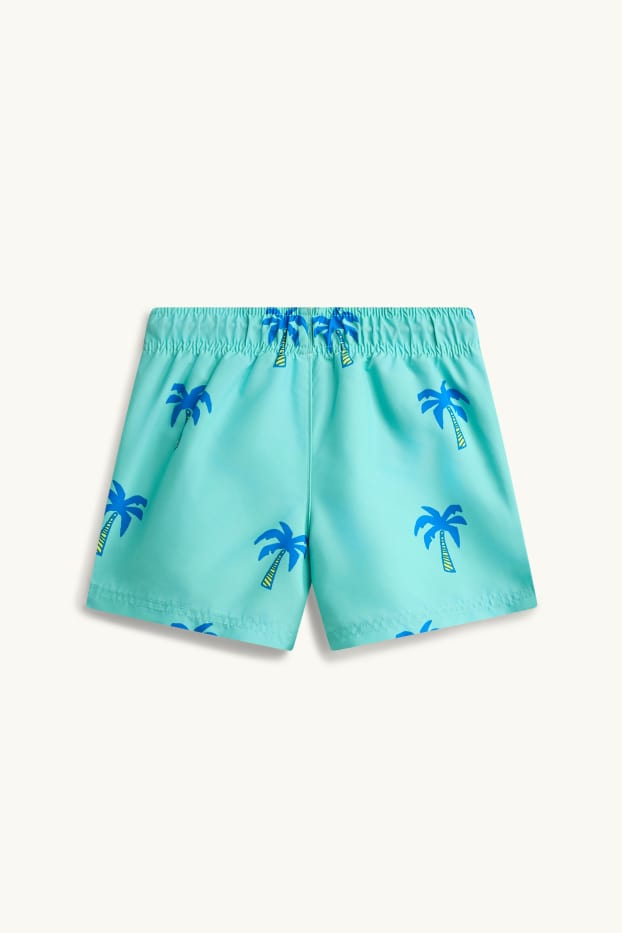 Kinder Jungen - Palme - Badeshorts - türkis