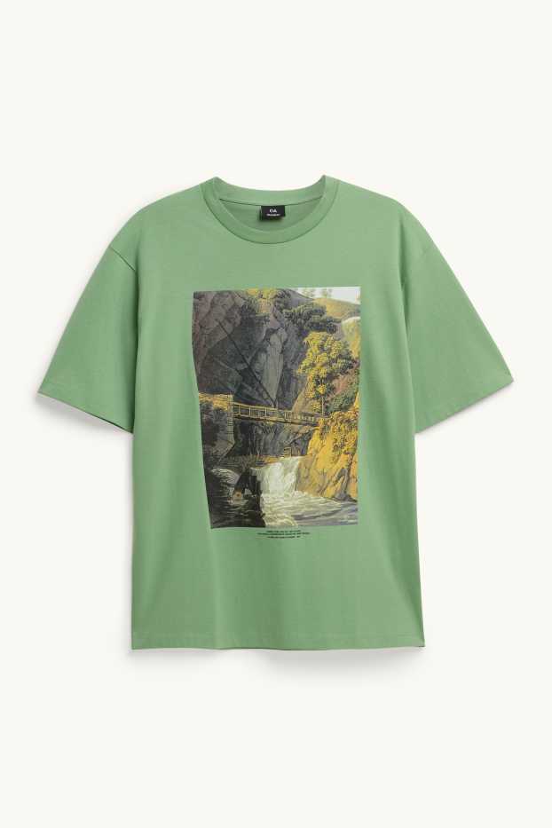 Herren - T-Shirt - Relaxed Fit - grün