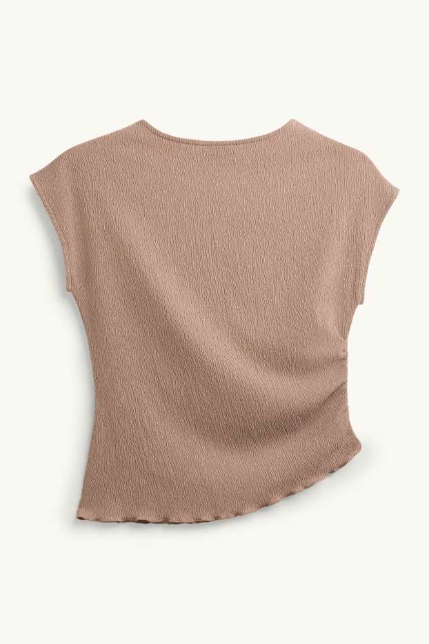 Damen - T-Shirt  - Regular Fit - hellbraun