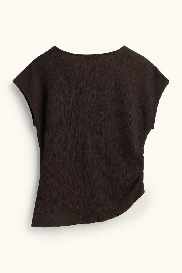 Damen - T-Shirt  - Regular Fit - dunkelbraun