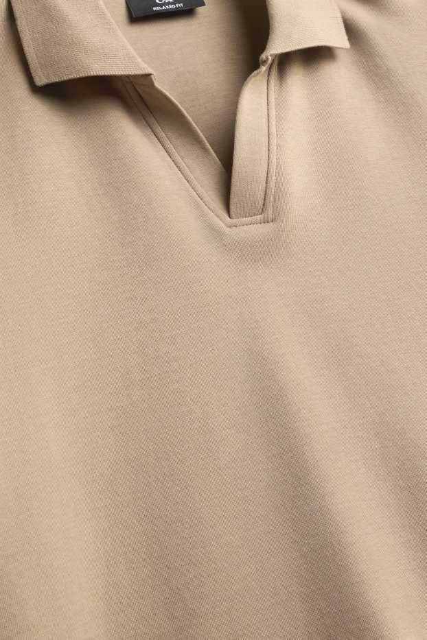 Pánské - Polokošile - relaxed fit - béžová