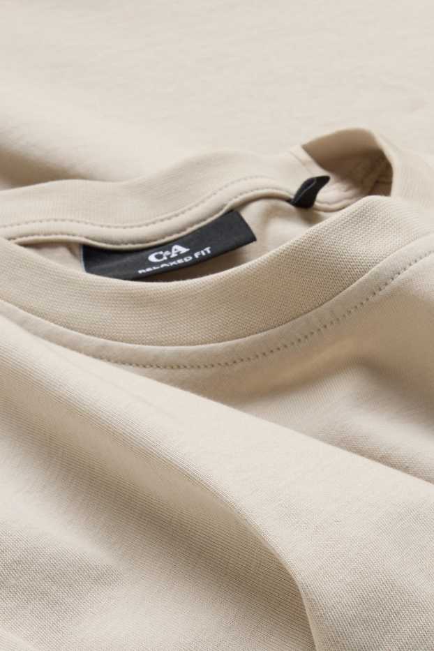 Herren - T-Shirt - Relaxed Fit - beige