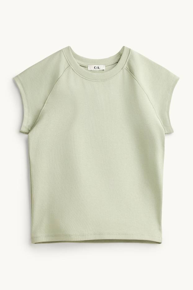 Dames - T-shirt - slim fit - groen