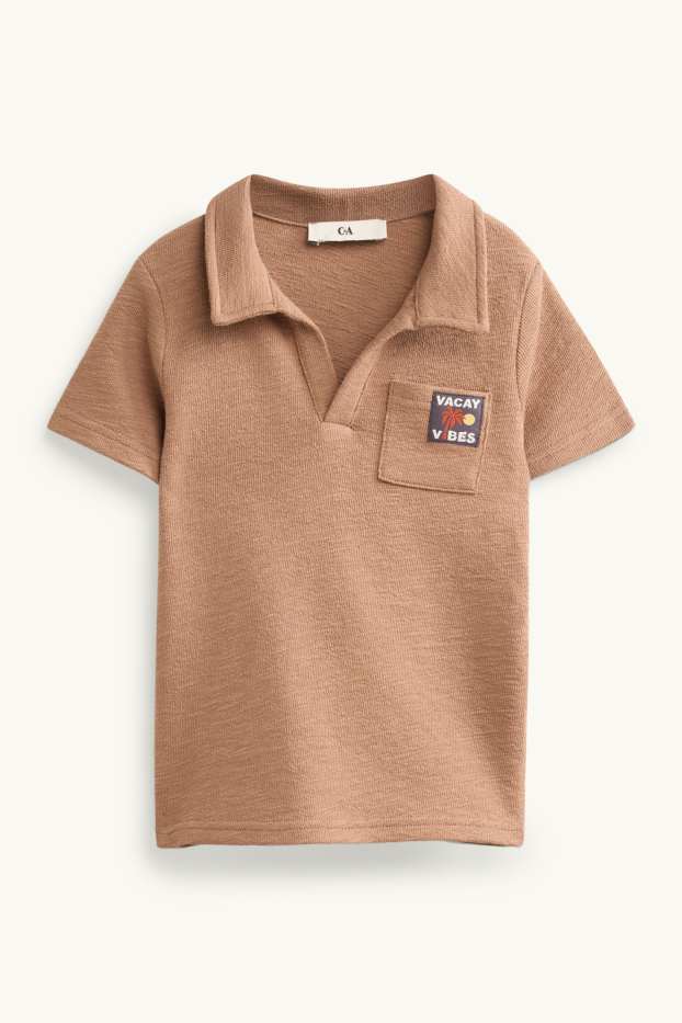 Enfants garçons - Polo - marron clair