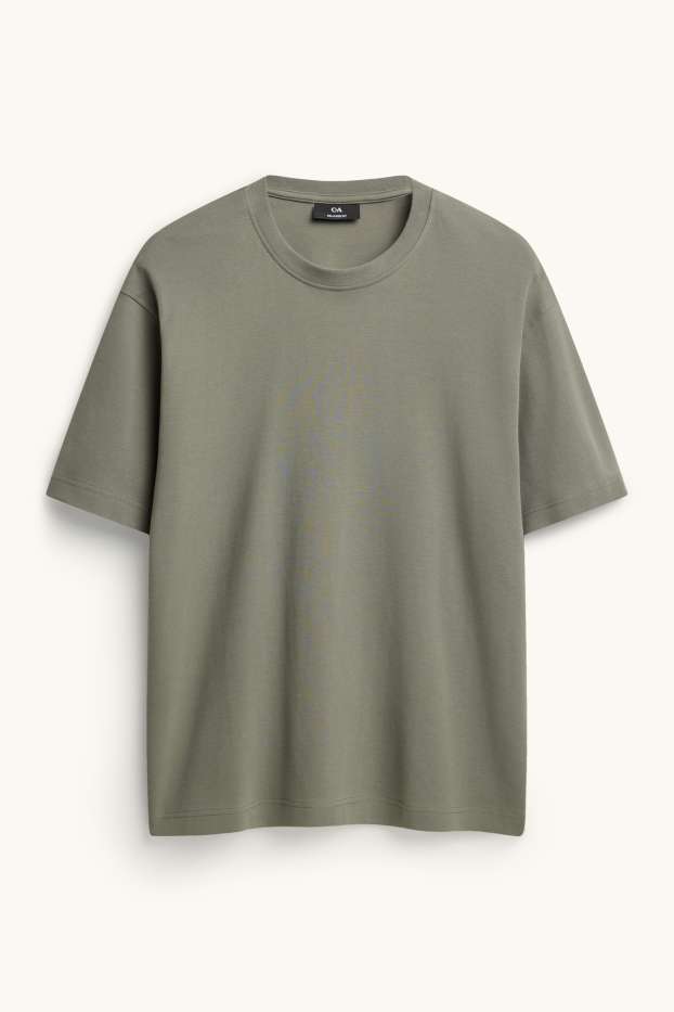 Hommes - T-shirt - relaxed fit - vert