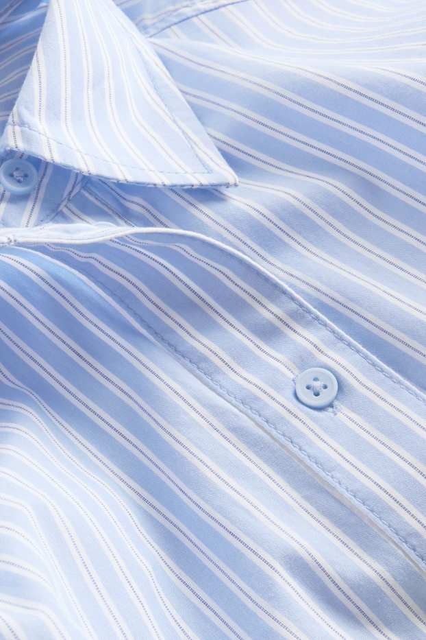 Damen - Hemdbluse - gestreift - blau