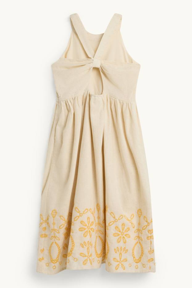 Kinder Mädchen - Kleid - orange