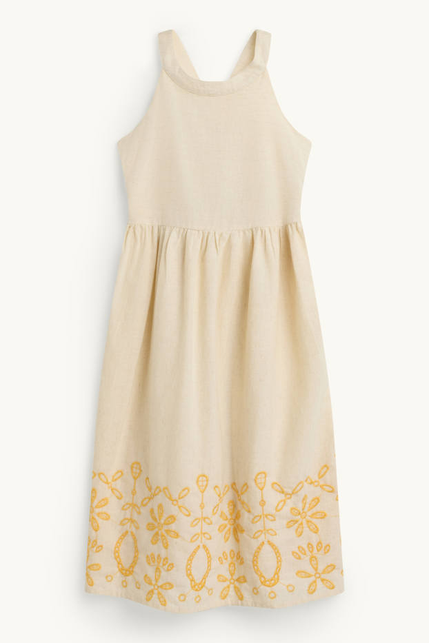 Kinder Mädchen - Kleid - orange