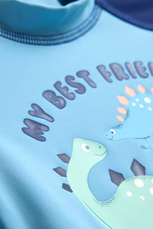 Baby Jungen - Dino und Elefant - Badeanzug - blau