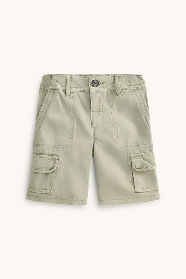 Kinder Buben - Jeans-Bermudas - khaki